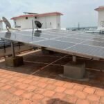 Residential rooftop solar panel installation on a home terrace in Tamil Nadu