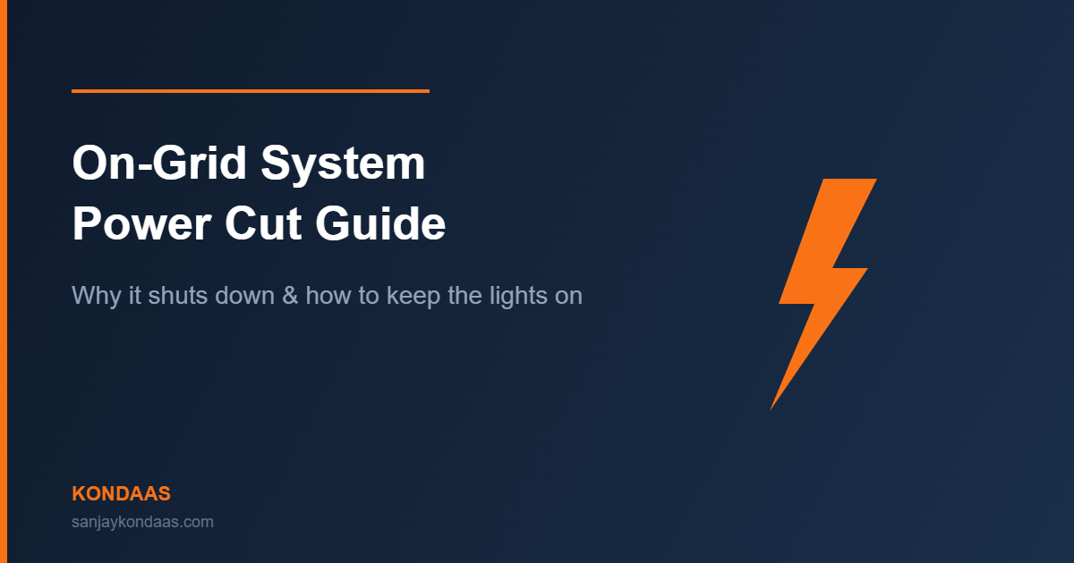 On-grid system power cut guide — why on-grid solar shuts down and backup options
