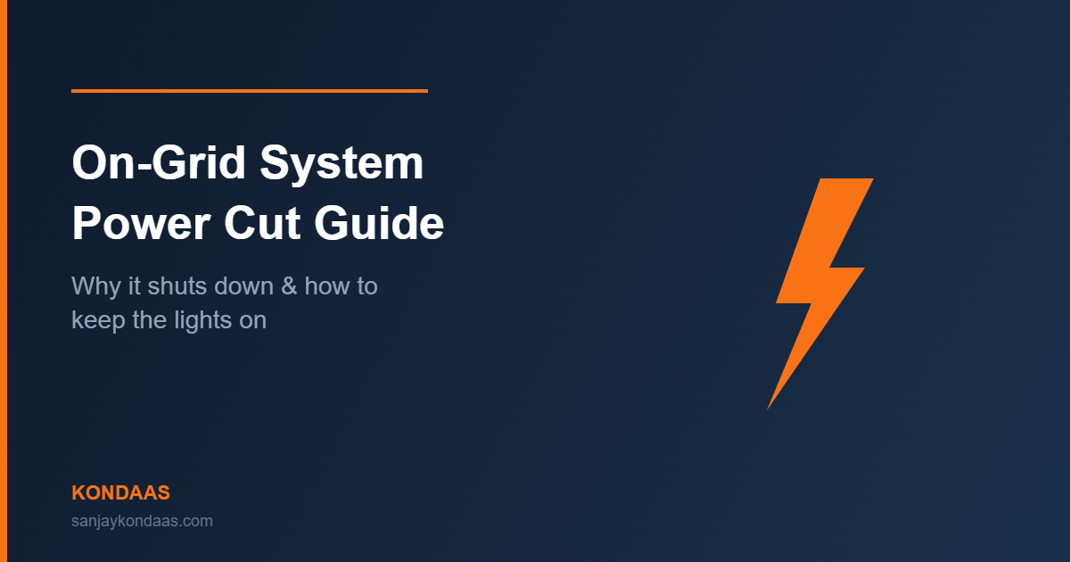 On-grid system power cut guide — why on-grid solar shuts down and backup options