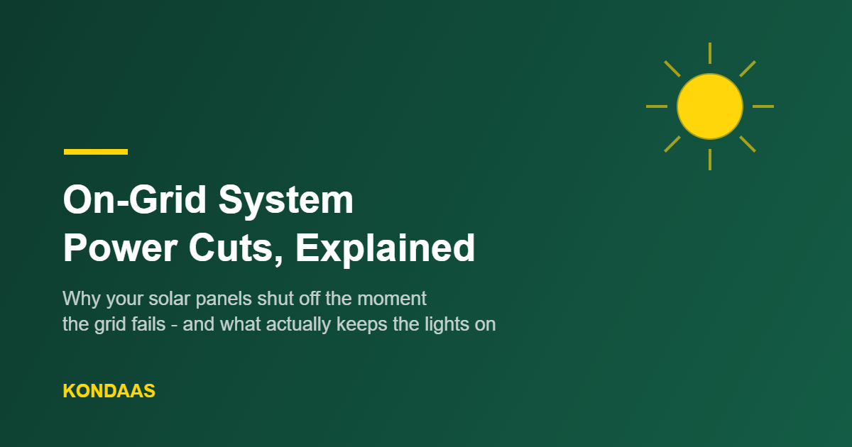 On-grid system power cut diagram: why solar panels shut off when the grid fails