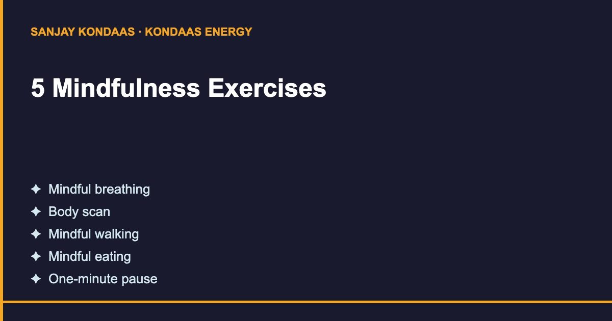 Simple mindfulness exercises for beginners