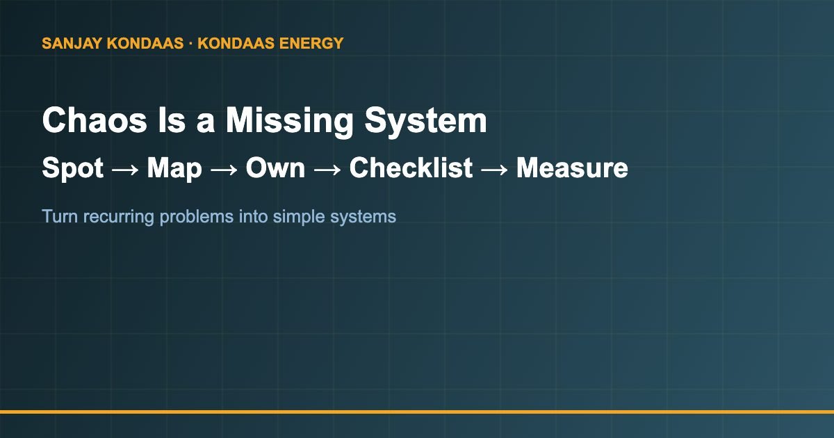 Chaos is a missing system steps to build business systems
