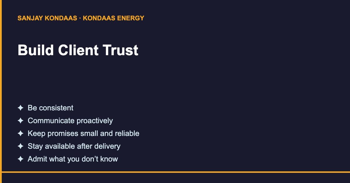 How to build client trust long term