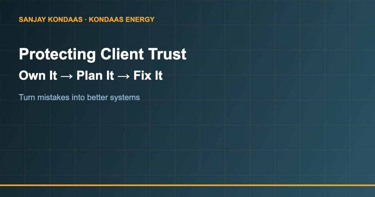 Protecting client trust after a mistake