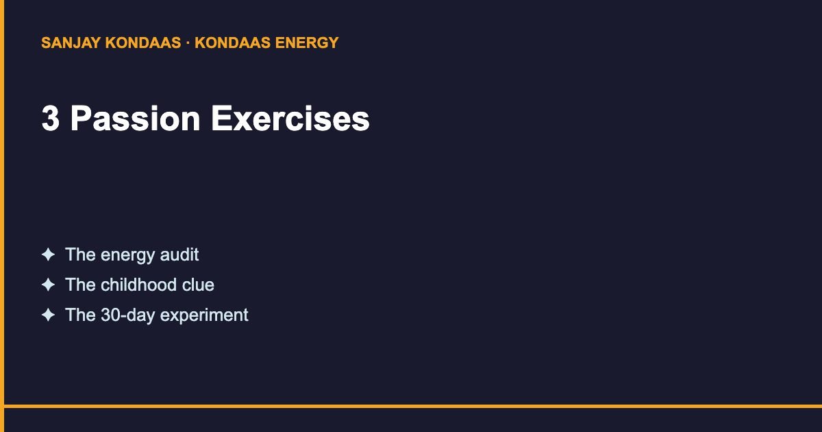 Exercises to find your passion
