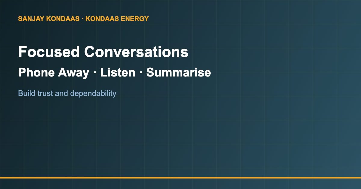 Focused conversations active listening tips