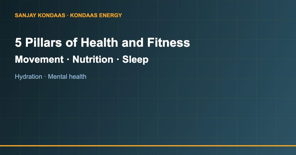 Five pillars of health and fitness