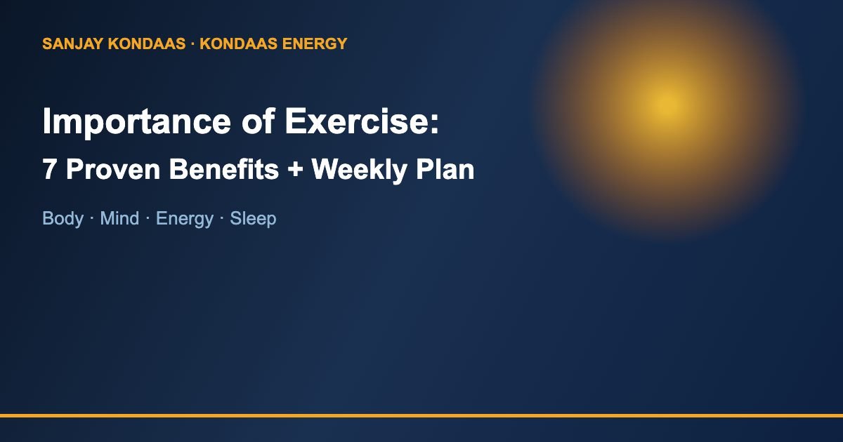 Importance of exercise 7 proven benefits