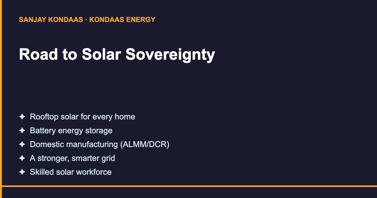Road to solar sovereignty after India 150GW solar milestone