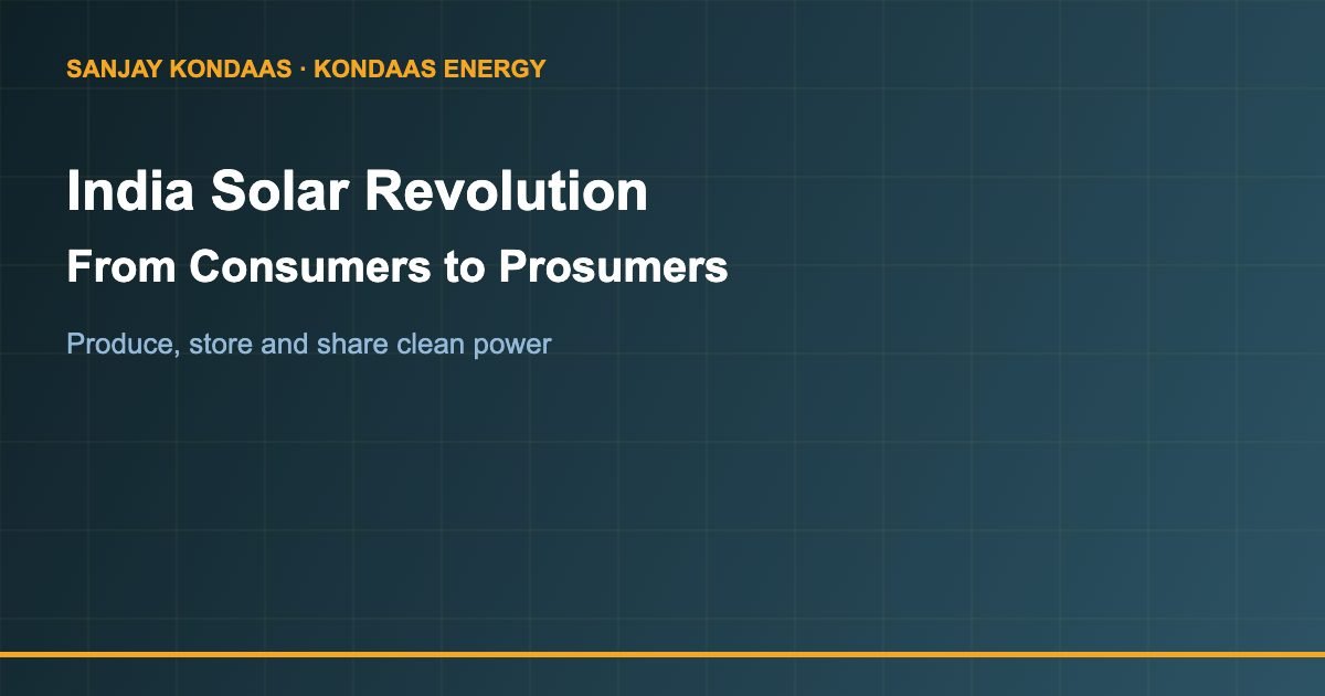 India solar revolution prosumers and net metering