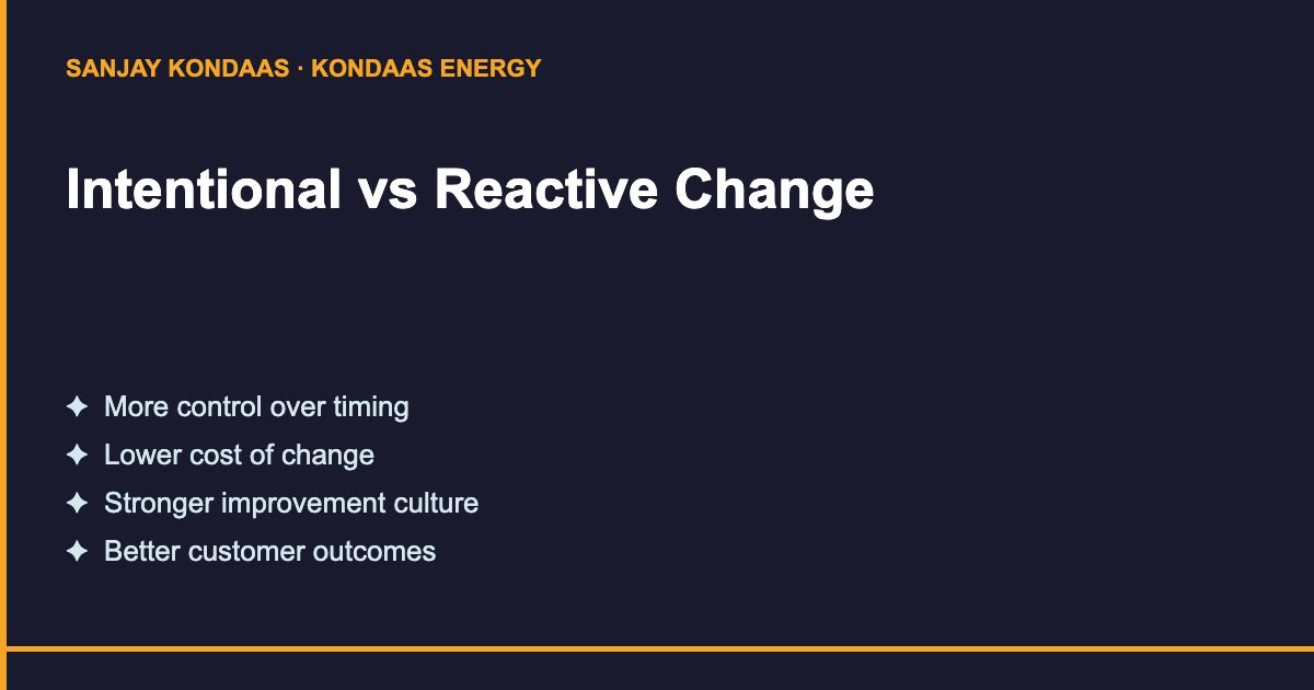 Benefits of intentional change over reactive change