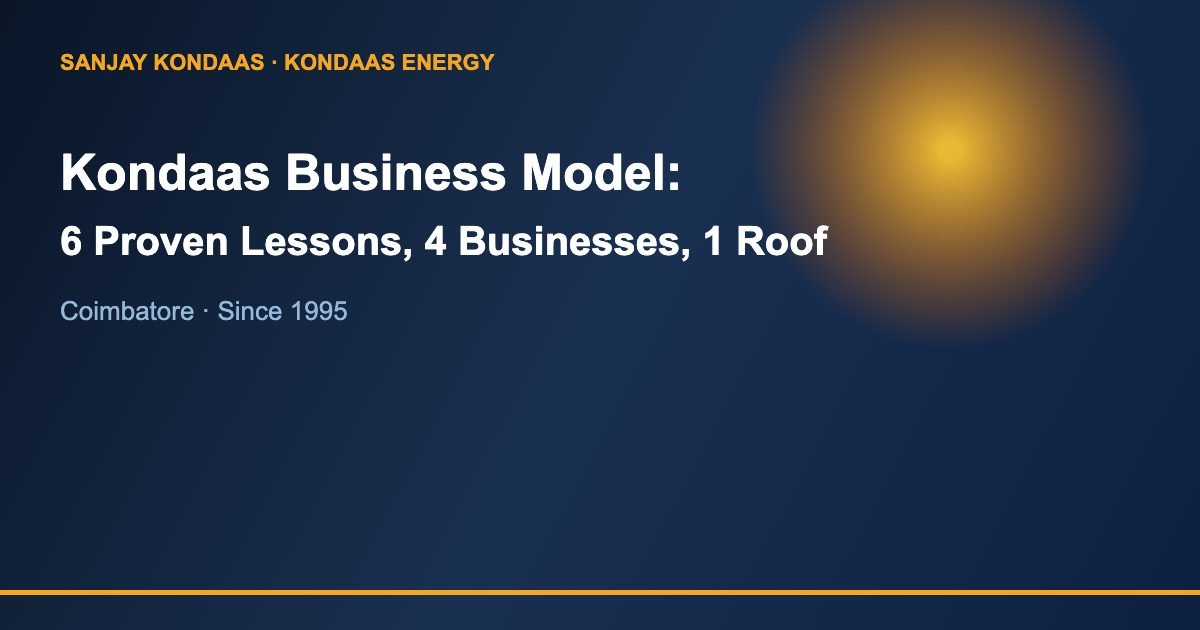 Kondaas business model 6 proven lessons four businesses