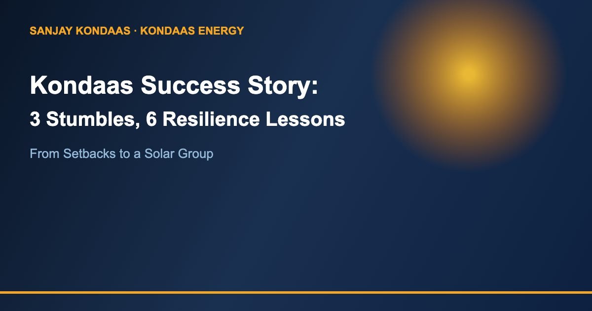 Kondaas success story 3 stumbles 6 resilience lessons