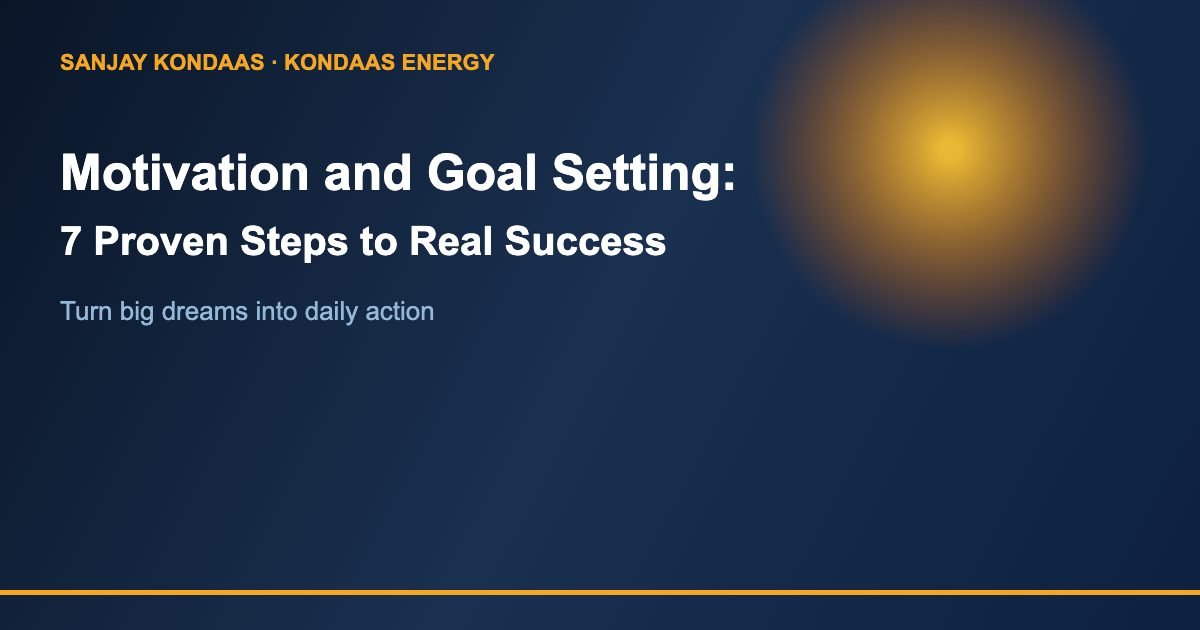 Motivation and goal setting 7 proven steps