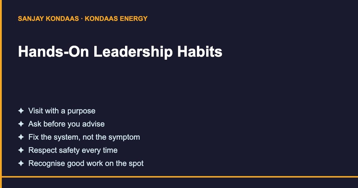 Hands-on leadership habits for on-site problem solving