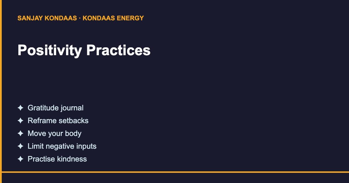 Positive mindset practices