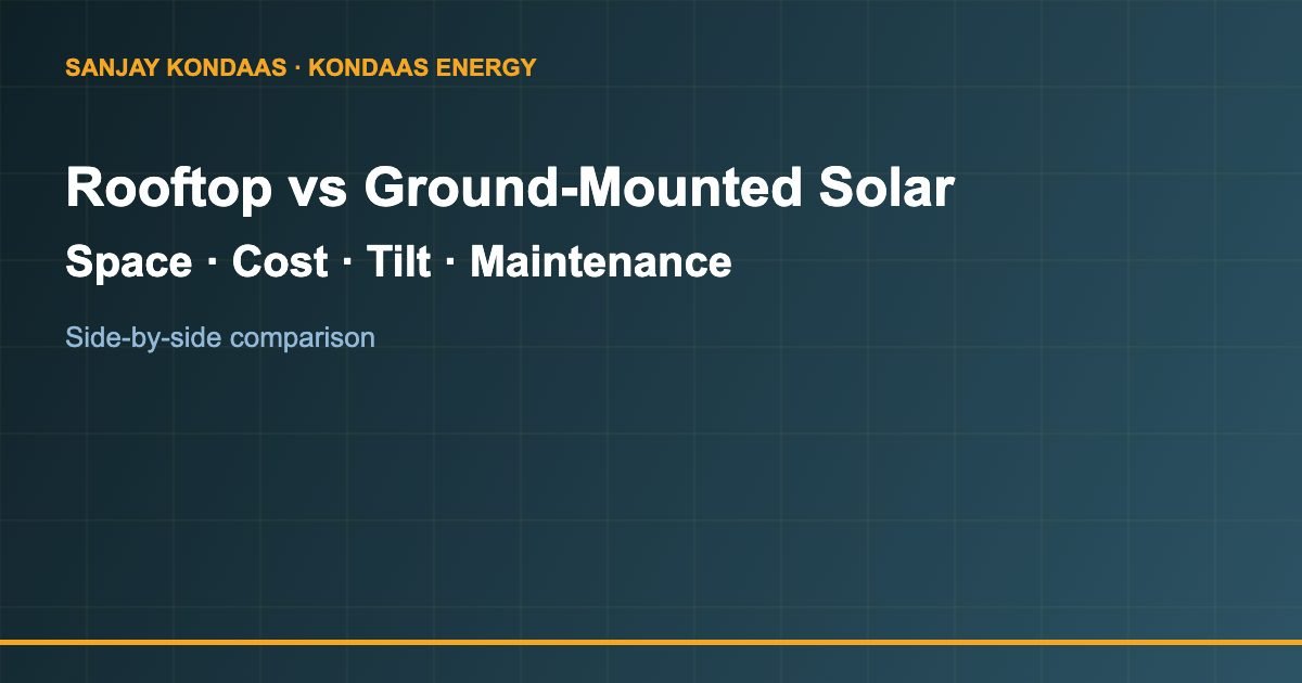 Rooftop vs ground-mounted solar comparison
