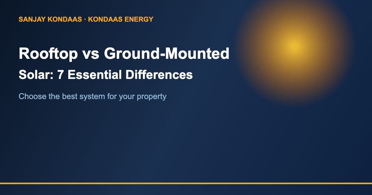 Rooftop vs ground-mounted solar 7 essential differences