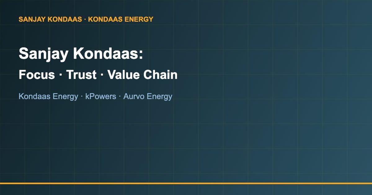 Sanjay Kondaas strategy Kondaas group structure
