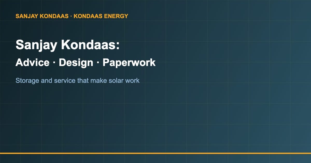 Sanjay Kondaas beyond the panel approach to solar