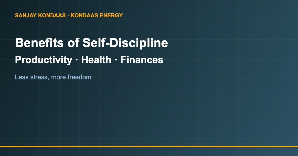 Benefits of self-discipline