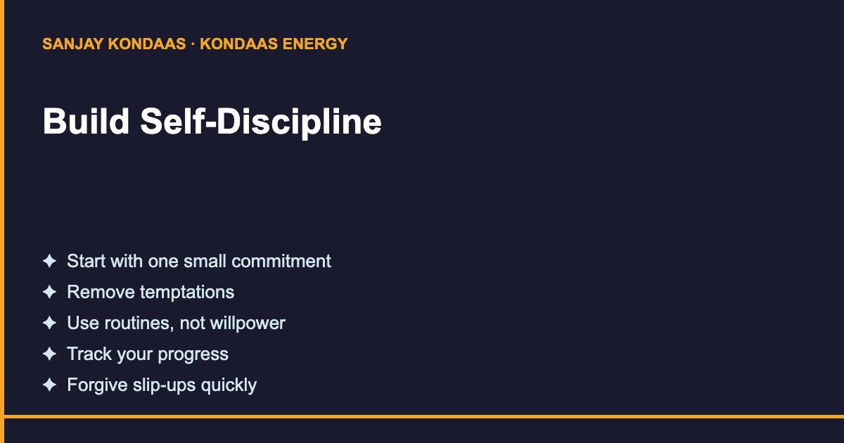 How to build self-discipline daily