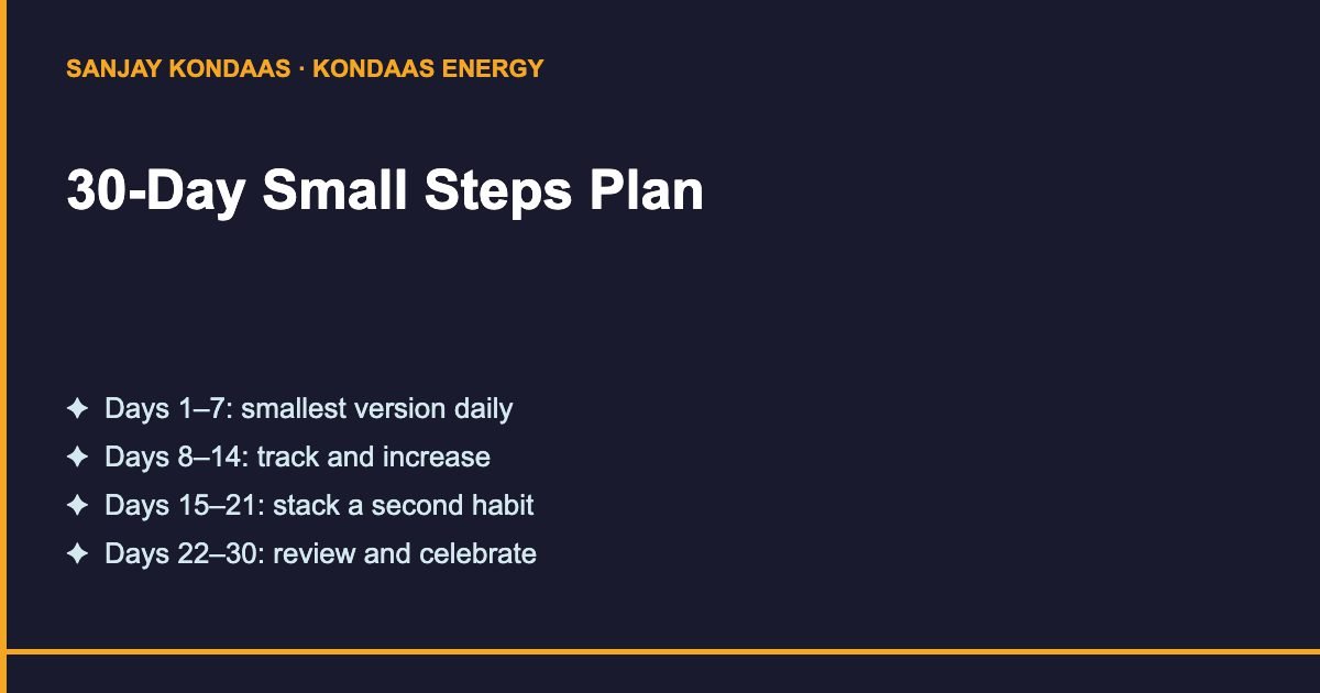 30-day small steps plan