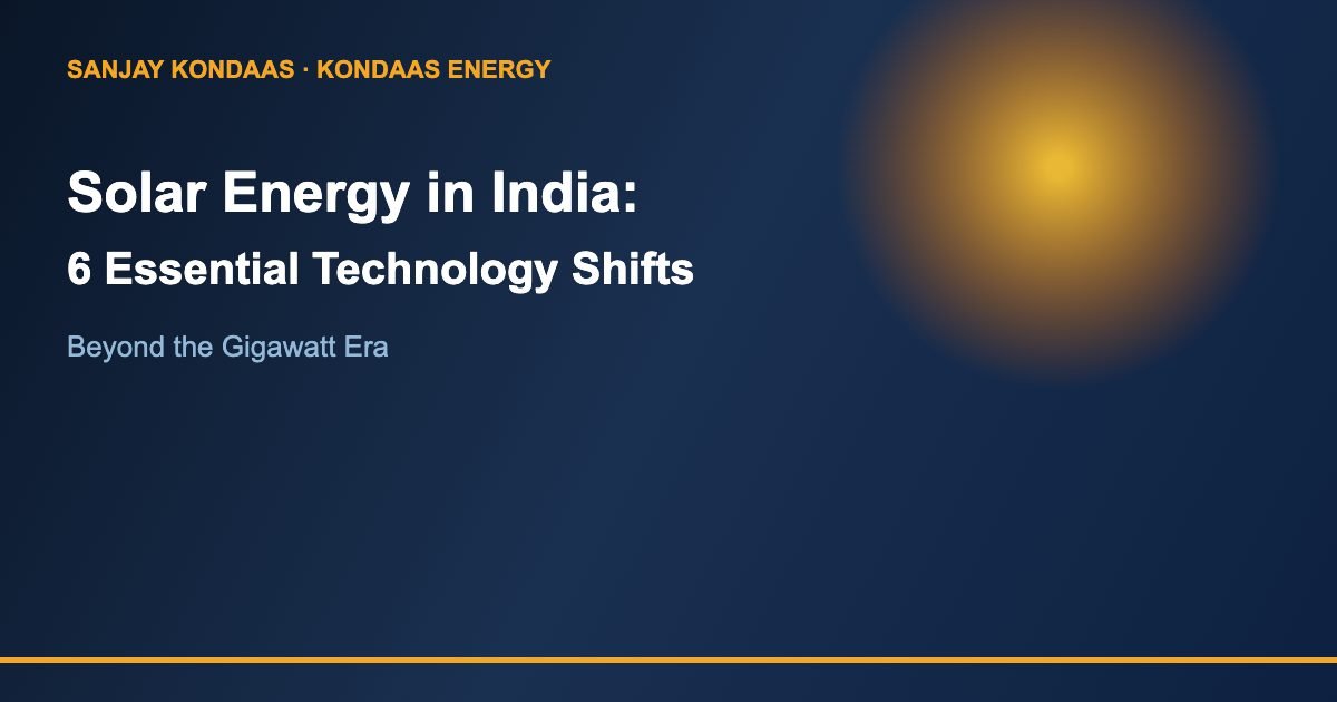 Solar energy in India 6 essential technology shifts