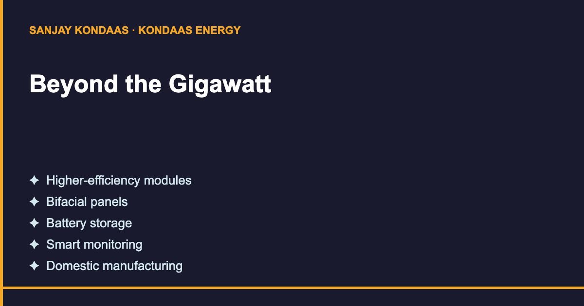 Beyond the gigawatt solar energy shifts in India