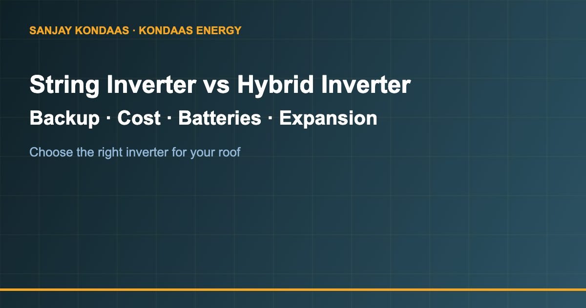 String inverter vs hybrid inverter comparison chart