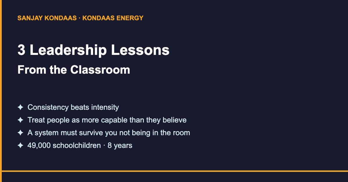 Three leadership lessons from training 49,000 schoolchildren