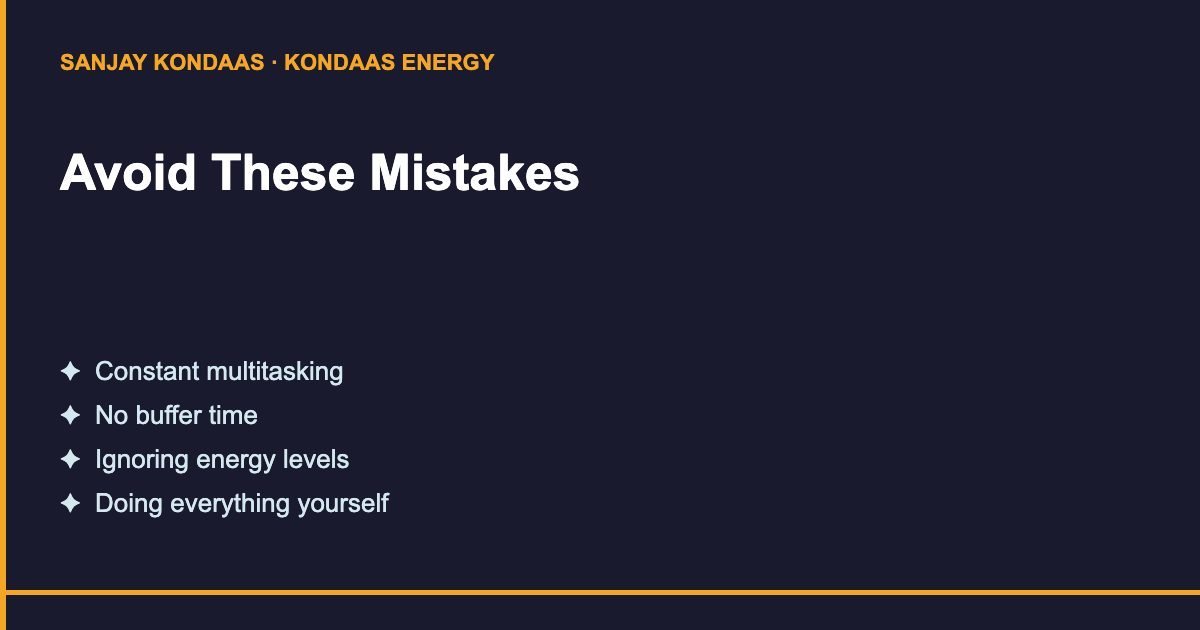 Time management mistakes to avoid