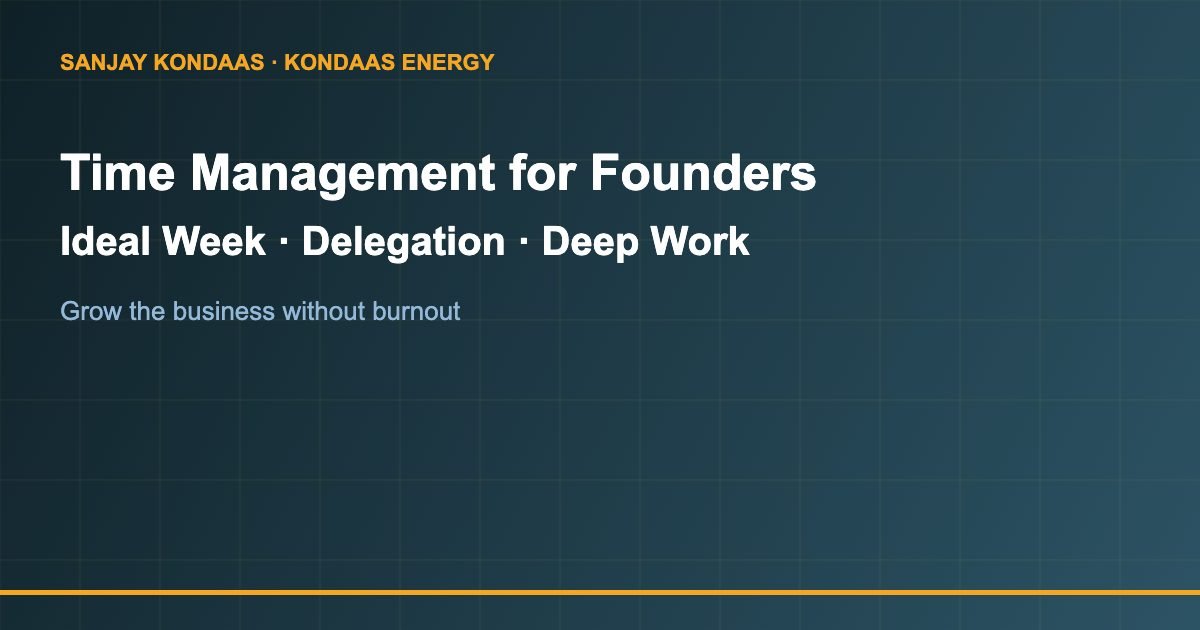 Time management tips for entrepreneurs founder calendar