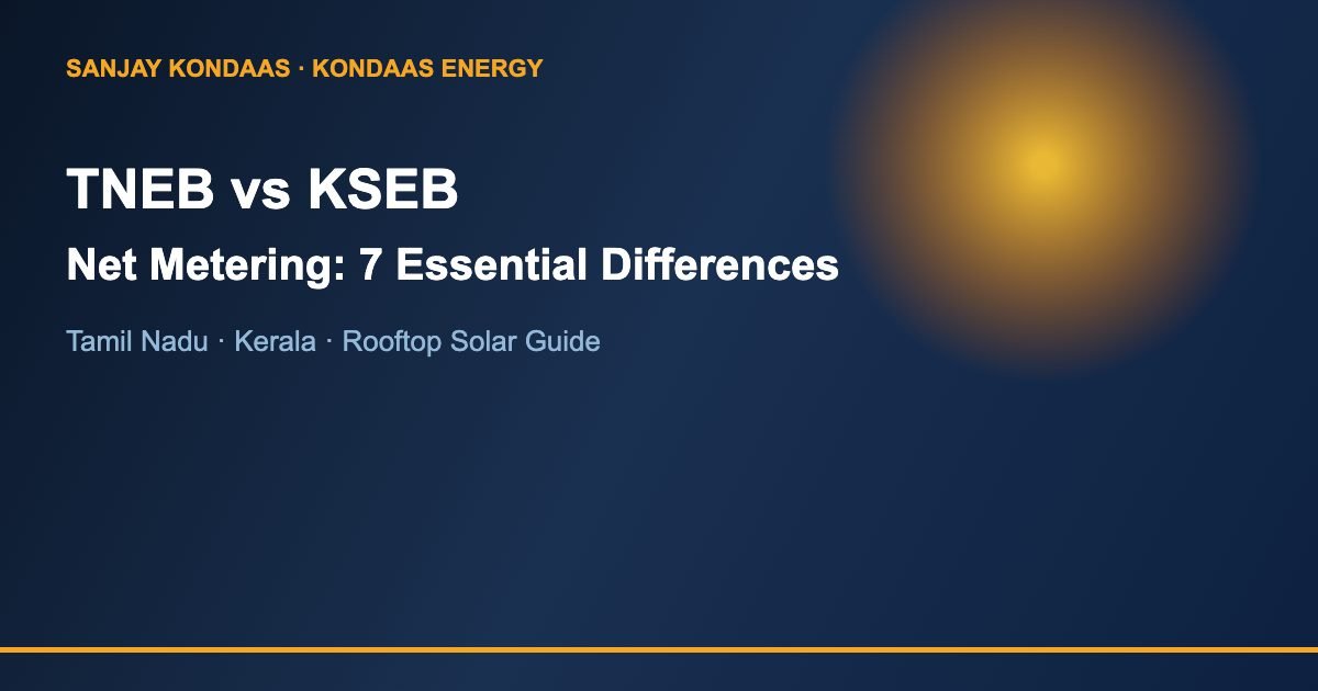 TNEB vs KSEB net metering 7 essential differences